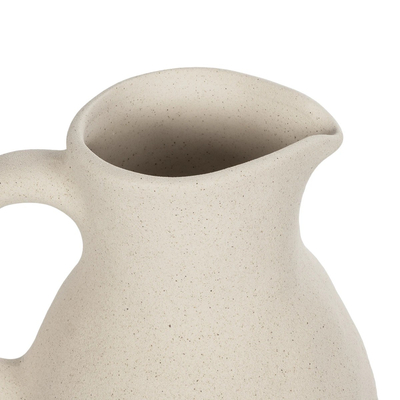 GloboStar® Artificial Garden ARMENOVILLE 21506 Διακοσμητικό Κεραμικό Βάζo Μπέζ Μ18 x Π15 x Υ22 cm