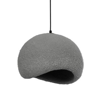GLOBOSTAR® STONE 204-0122 Μοντέρνο Κρεμαστό Φωτιστικό Οροφής με Ντουί 1 x E27 AC 220-240V IP20 - Γκρι - Μ35 x Π31 x Υ26cm