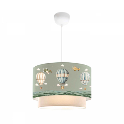 GLOBOSTAR® BALLON 204-0120 Παιδικό Κρεμαστό Φωτιστικό Οροφής με Ντουί 1 x E27 AC 220-240V IP20 - Πολύχρωμο - Μ30 x Π30 x Υ20cm