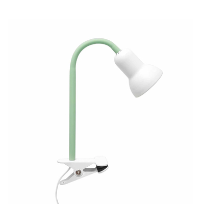 GloboStar® TAVOLO 204-0153 Παιδικό Eπιτραπέζιο Φωτιστικό Μονόφωτο 1 x E14 IP20 Πράσινο & Λευκό - Μ11 x Π9 x Υ35cm