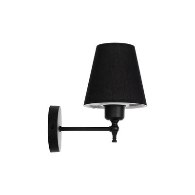 GLOBOSTAR® ELEGANTE 204-0185 Μοντέρνο Φωτιστικό Τοίχου - Απλίκα με Ντουί 1 x E27 AC 220-240V IP20 - Μαύρο - Μ14 x Π22 x Υ24cm