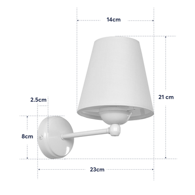 GLOBOSTAR® ELEGANTE 204-0187 Μοντέρνο Φωτιστικό Τοίχου - Απλίκα με Ντουί 1 x E27 AC 220-240V IP20 - Λευκό & Μπεζ - Μ14 x Π23 x Υ21cm