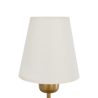 GLOBOSTAR® LING 204-0189 Μοντέρνο Φωτιστικό Τοίχου - Απλίκα με Ντουί 1 x E27 AC 220-240V IP20 - Χρυσό & Μπεζ - Μ14 x Π21 x Υ54cm
