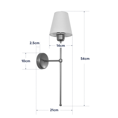GLOBOSTAR® LING 204-0189 Μοντέρνο Φωτιστικό Τοίχου - Απλίκα με Ντουί 1 x E27 AC 220-240V IP20 - Χρυσό & Μπεζ - Μ14 x Π21 x Υ54cm