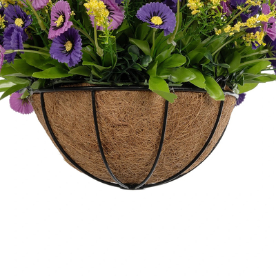 GloboStar® Artificial Garden GERBERA HANGING PLANT 20637 Τεχνητό Κρεμαστό Διακοσμητικό Φυτό Ζέρμπερας Μ40 x Π40 x Y46cm