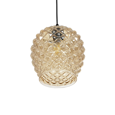 GLOBOSTAR® KEGEL 206-0007 Μοντέρνο Κρεμαστό Φωτιστικό Οροφής με Ντουί 1 x E27 AC 220-240V IP20 - Μελί - Μ19 x Π19 x Υ19cm