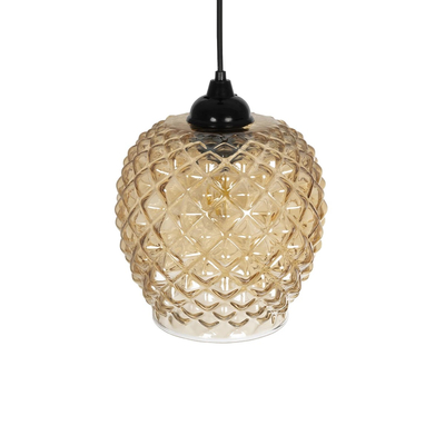 GLOBOSTAR® KEGEL 206-0007 Μοντέρνο Κρεμαστό Φωτιστικό Οροφής με Ντουί 1 x E27 AC 220-240V IP20 - Μελί - Μ19 x Π19 x Υ19cm