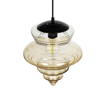 GLOBOSTAR® CORTE 206-0029 Μοντέρνο Κρεμαστό Φωτιστικό Οροφής με Ντουί 1 x E27 AC 220-240V IP20 - Mελί - Μ25 x Π25 x Υ30cm