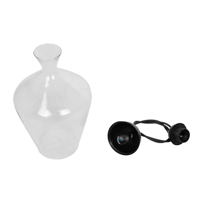 GLOBOSTAR® BOHEMIA 206-0040 Μοντέρνο Κρεμαστό Φωτιστικό Οροφής με Ντουί 1 x E27 AC 220-240V IP20 - Διάφανο - Μ20 x Π20 x Υ32cm