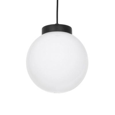 GLOBOSTAR® AGROS 61591 Μοντέρνο Κρεμαστό Φωτιστικό Οροφής με Ντουί 1 x E27 AC 220-240V IP65 - Λευκό & Μάυρο - Μ20 x Π20 x Υ22cm