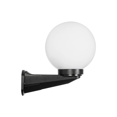 GLOBOSTAR® AGROS 61592 Μοντέρνο Φωτιστικό Τοίχου - Απλίκα με Ντουί 1 x E27 AC 220-240V Αδιάβροχο IP65 - Λευκό & Μάυρο - Μ20 x Π20 x Υ30cm