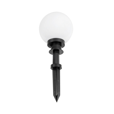 GLOBOSTAR® AGROS 61593 Φωτιστικό Κήπου / Καρφωτό με Ντουί 1 x E27 AC 220-240V Αδιάβροχο IP65 - Λευκό & Μάυρο - Μ20 x Π20 x Υ54cm