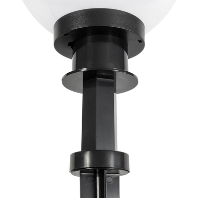 GLOBOSTAR® AGROS 61593 Φωτιστικό Κήπου / Καρφωτό με Ντουί 1 x E27 AC 220-240V Αδιάβροχο IP65 - Λευκό & Μάυρο - Μ20 x Π20 x Υ54cm