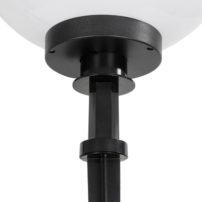 GLOBOSTAR® AGROS 61709 Φωτιστικό Κήπου / Καρφωτό με Ντουί 1 x E27 AC 220-240V Αδιάβροχο IP65 - Λευκό & Μάυρο - Μ40 x Π40 x Υ74cm