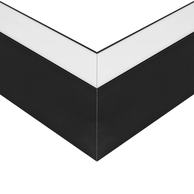 GLOBOSTAR® ALP-CORNER-SIDE90 LUMILINE 61767 Επιφανειακό / Κρεμαστό Προφίλ Αλουμινίου Γωνία με Λευκό Γαλακτερό Πατητό Κάλυμμα για Ταινίες LED IP20 - Μαύρο Ματ - Μ30 x Π3.5 x Υ7cm