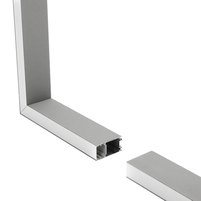 GLOBOSTAR® ALP-CORNER-SIDE90 LUMILINE 61768 Επιφανειακό / Κρεμαστό Προφίλ Αλουμινίου Γωνία με Λευκό Γαλακτερό Πατητό Κάλυμμα για Ταινίες LED IP20 - Γκρι Ανθρακί Ματ - Μ30 x Π3.5 x Υ7cm