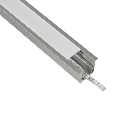 GLOBOSTAR® ALP-LINEAR RECESSA 61787-3M Χωνευτό Προφίλ Αλουμινίου με Λευκό Γαλακτερό Πατητό Κάλυμμα για Ταινίες LED IP20 - Γκρι Ανθρακί Ματ - Μ300 x Π3.5 x Υ4cm