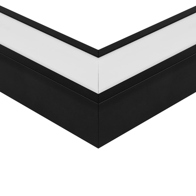 GLOBOSTAR® ALP-CORNER-SIDE90 RECESSA 61789 Χωνευτό Προφίλ Αλουμινίου Γωνία με Λευκό Γαλακτερό Πατητό Κάλυμμα για Ταινίες LED IP20 - Μαύρο Ματ - Μ30 x Π3.5 x Υ4cm
