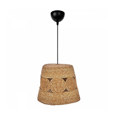 GLOBOSTAR® PANIER 204-0170 Boho Κρεμαστό Φωτιστικό Οροφής με Ντουί 1 x E27 AC 220-240V IP20 - Μπεζ - Μ32 x Π32 x Υ30cm