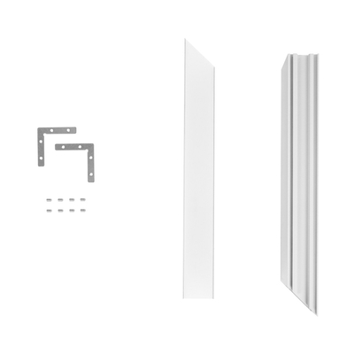 GLOBOSTAR® ALP-CORNER-SIDE90 LUMILINE 61766 Επιφανειακό / Κρεμαστό Προφίλ Αλουμινίου Γωνία με Λευκό Γαλακτερό Πατητό Κάλυμμα για Ταινίες LED IP20 - Λευκό Ματ - Μ30 x Π3.5 x Υ7cm