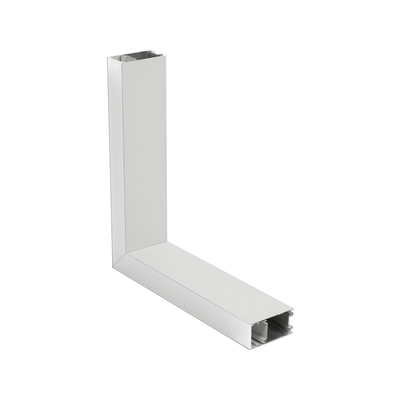 GLOBOSTAR® ALP-CORNER-SIDE90 LUMILINE 61766 Επιφανειακό / Κρεμαστό Προφίλ Αλουμινίου Γωνία με Λευκό Γαλακτερό Πατητό Κάλυμμα για Ταινίες LED IP20 - Λευκό Ματ - Μ30 x Π3.5 x Υ7cm