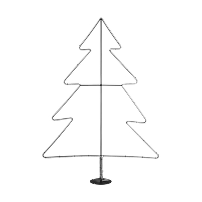 GLOBOSTAR® XMAS-TREE-BIG Χριστουγεννιάτικο Διακοσμητικό Φωτιστικό LED 27.3W 1092lm 360° AC 220-240V Αδιάβροχο IP65 Θερμό Λευκό 2700K  - Μαύρο & Διάφανο - Μ134 x Π25 x Υ188cm - 2 Χρόνια Εγγύηση