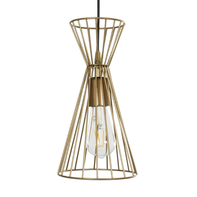 GLOBOSTAR® FLIXIO 201-0126 Vintage Κρεμαστό Φωτιστικό Οροφής με Ντουί 3 x E27 AC 220-240V IP20 - Χρυσό - Μ40 x Π40 x Υ70cm