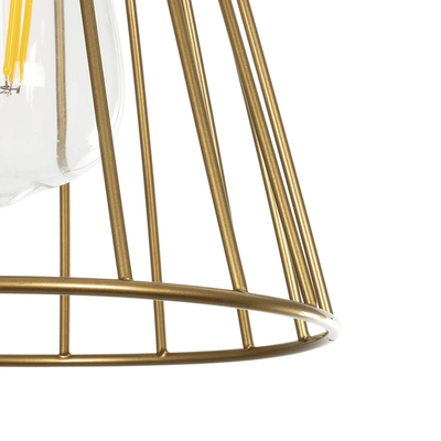 GLOBOSTAR® FLIXIO 201-0126 Vintage Κρεμαστό Φωτιστικό Οροφής με Ντουί 3 x E27 AC 220-240V IP20 - Χρυσό - Μ40 x Π40 x Υ70cm