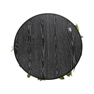 GloboStar® Artificial Garden VARIOUS PLANTS ROUND WALL DISC 20690 Τεχνητό Διακοσμητικό Στρογγυλό Πάνελ Φυλλωσιάς - Κάθετος Κήπος Μιξ Μ80 x Π80 x Υ20cm