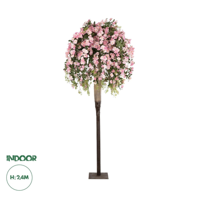 GloboStar® Artificial Garden ROSES TREE 21068 Τεχνητό Διακοσμητικό Δέντρο Τριανταφυλλιά Μ110 x Π110 x Υ240cm