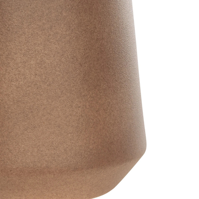 GloboStar® Artificial Garden PORTO 21288 Διακοσμητικό Κεραμικό Βάζο Καφέ Μ11 x Π11 x Υ20cm