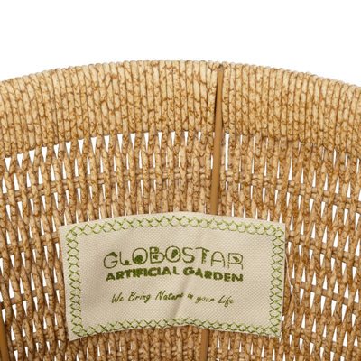 GloboStar® Artificial Garden BARBADOS 21499 Διακοσμητικό Πλεκτό Καλάθι - Κασπώ Γλάστρα - Flower Pot Μπεζ Μ28 x Π28 x Υ26cm