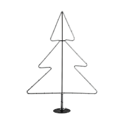 GLOBOSTAR® XMAS-TREE-SMALL Χριστουγεννιάτικο Διακοσμητικό Φωτιστικό LED 19,5W 780lm 360° AC 220-240V Αδιάβροχο IP65 Θερμό Λευκό 2700K - Μαύρο & Διάφανο - M102 x Π25 x Υ142cm - 2 Χρόνια Εγγύηση