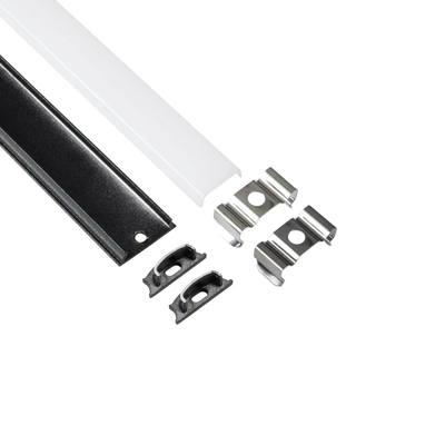 GLOBOSTAR® ALP-LINEAR CURBARIO 70804-1M Επιφανειακό Εύκαμπτο Προφίλ Αλουμινίου με Λευκό Γαλακτερό Πατητό Κάλυμμα για Ταινίες LED IP20 - Μαύρο & Λευκό - Μ100 x Π1.8 x Υ0.5cm