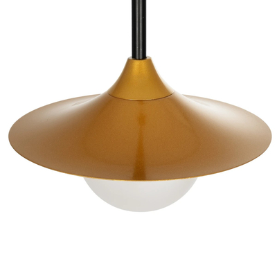 GLOBOSTAR® JOLIET 999-0042 Μοντέρνο Κρεμαστό Φωτιστικό Οροφής με Ντουί 1 x G9 AC 220-240V IP20 - Μαύρο & Χρυσό - Μ20 x Π20 x Y43cm