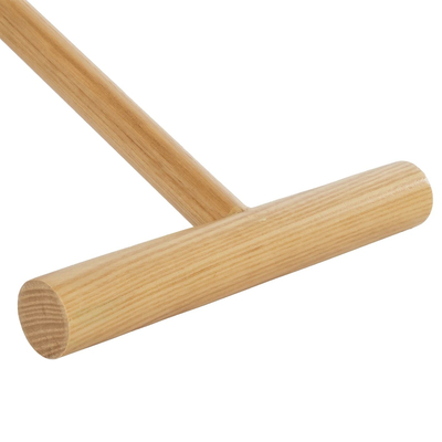 GloboStar® ELMA 999-0239 Μοντέρνο Επιτραπέζιο Φωτιστικό Πορτατίφ Μονόφωτο 1 x E27 IP20 Μπεζ Ξύλο με Μαύρο Μέταλλο - Μ35 x Π20 x Υ43cm