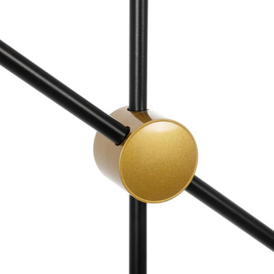 GLOBOSTAR® JOLIET 999-0044 Μοντέρνο Φωτιστικό Οροφής με Ντουί 4 x G9 AC 220-240V IP20 - Μαύρο & Χρυσό - Μ93 x Π20 x Υ106cm