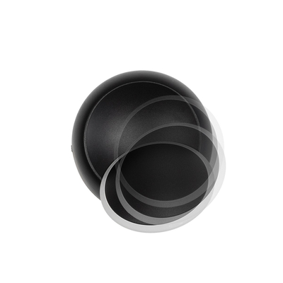 GLOBOSTAR® TSUKI 60675 Μοντέρνο Φωτιστικό Τοίχου - Απλίκα LED 5W 625lm 180° AC 220-240V Αδιάβροχο IP65 Θερμό Λευκό 2700K - Bridgelux COB Chip & TÜV SÜD Driver - Μαύρο Ματ - Μ14 x Π8.5 x Υ14cm - 5 Χρόνια Εγγύηση