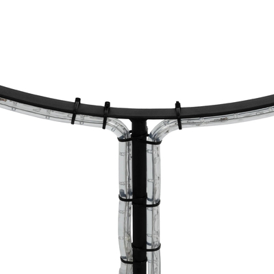 GLOBOSTAR® XMAS-CROWN-SMALL Χριστουγεννιάτικο Διακοσμητικό Φωτιστικό LED 15,6W 624lm 360° AC 220-240V Αδιάβροχο IP65 Θερμό Λευκό 2700K - Μαύρο & Διάφανο - M73 x Π25 x Υ106cm - 2 Χρόνια Εγγύηση