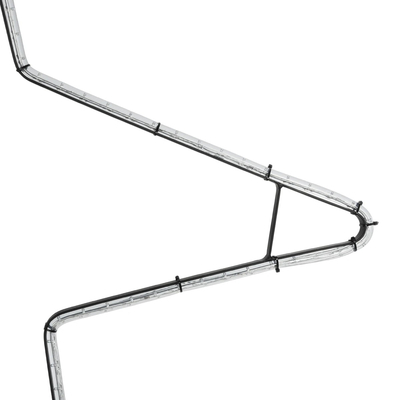 GLOBOSTAR® XMAS-STAR-BIG Χριστουγεννιάτικο Διακοσμητικό Φωτιστικό LED 19,5W 780lm 360° AC 220-240V Αδιάβροχο IP65 Θερμό Λευκό 2700K - Μαύρο & Διάφανο - M114 x Π25 x Υ132cm - 2 Χρόνια Εγγύηση