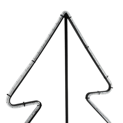 GLOBOSTAR® XMAS-TREE-BIG Χριστουγεννιάτικο Διακοσμητικό Φωτιστικό LED 27.3W 1092lm 360° AC 220-240V Αδιάβροχο IP65 Θερμό Λευκό 2700K  - Μαύρο & Διάφανο - Μ134 x Π25 x Υ188cm - 2 Χρόνια Εγγύηση