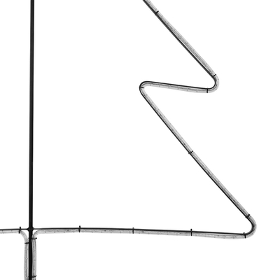 GLOBOSTAR® XMAS-TREE-BIG Χριστουγεννιάτικο Διακοσμητικό Φωτιστικό LED 27.3W 1092lm 360° AC 220-240V Αδιάβροχο IP65 Θερμό Λευκό 2700K  - Μαύρο & Διάφανο - Μ134 x Π25 x Υ188cm - 2 Χρόνια Εγγύηση