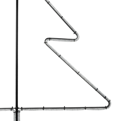 GLOBOSTAR® XMAS-TREE-SMALL Χριστουγεννιάτικο Διακοσμητικό Φωτιστικό LED 19,5W 780lm 360° AC 220-240V Αδιάβροχο IP65 Θερμό Λευκό 2700K - Μαύρο & Διάφανο - M102 x Π25 x Υ142cm - 2 Χρόνια Εγγύηση