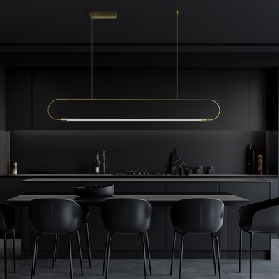 kelvo® GLOW 61664 Μοντέρνο Κρεμαστό Φωτιστικό Οροφής LED 15W 1500lm 360° AC 220-240V IP20 Ρυθμιζόμενο Λευκό CCT με Χειριστήριο από 2700K έως 6000K Dimmable - Lumileds SMD Chip - Χρυσό Πλατίνα & Λευκό Νήμα - Μ120 x Π3 x Υ17cm - 3 Χρόνια Εγγύηση