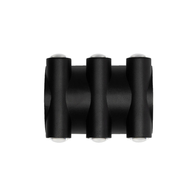 GLOBOSTAR® ARC 60680 Μοντέρνο Φωτιστικό Τοίχου - Απλίκα LED 12W 1500lm 30° AC 220-240V Αδιάβροχο IP65 Θερμό Λευκό 2700K - CREE XPE Chip & TÜV SÜD Driver - Μαύρο Ματ - Μ14 x Π4.8 x Υ11.5cm - 5 Χρόνια Εγγύηση