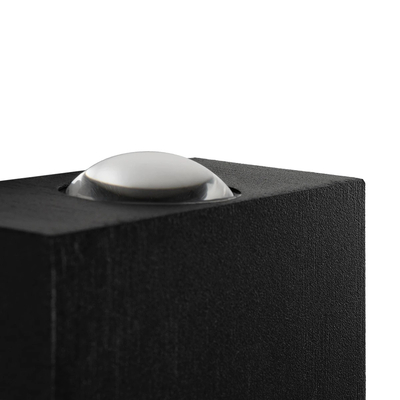 GLOBOSTAR® HIKARI 60686 Μοντέρνο Φωτιστικό Τοίχου - Απλίκα LED 8W 1000lm 30° AC 220-240V Αδιάβροχο IP65 Θερμό Λευκό 2700K - CREE XPE Chip & TÜV SÜD Driver - Μαύρο Ματ - Μ9 x Π4 x Υ9cm - 5 Χρόνια Εγγύηση