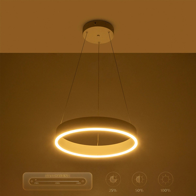 GLOBOSTAR® VENOM 61174 Μοντέρνο Κρεμαστό Φωτιστικό Οροφής LED 30W 3513lm 120° AC 220-240V IP20 Ρυθμιζόμενο Λευκό CCT με Χειριστήριο από 2700K έως 6000K Dimmable - Lumileds SMD Chip - Λευκό Ματ - Μ40 x Π40 x Υ6.5cm - 3 Χρόνια Εγγύηση