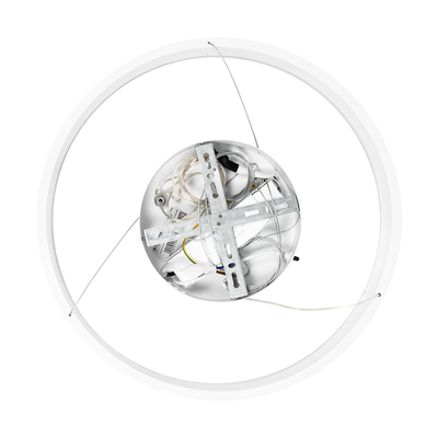 GLOBOSTAR® VENOM 61174 Μοντέρνο Κρεμαστό Φωτιστικό Οροφής LED 30W 3513lm 120° AC 220-240V IP20 Ρυθμιζόμενο Λευκό CCT με Χειριστήριο από 2700K έως 6000K Dimmable - Lumileds SMD Chip - Λευκό Ματ - Μ40 x Π40 x Υ6.5cm - 3 Χρόνια Εγγύηση