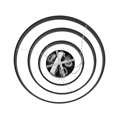 kelvo® VENOM 61188-DECO Μοντέρνο Κρεμαστό Φωτιστικό Οροφής LED 120W 14158lm 120° AC 220-240V IP20 Ρυθμιζόμενο Λευκό CCT με Χειριστήριο από 2700K έως 6000K Dimmable - Lumileds SMD Chip - Μαύρο Ματ - Μ80 x Π80 x Υ60cm - 3 Χρόνια Εγγύηση