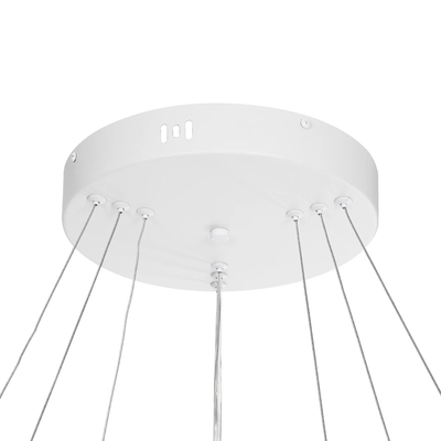 kelvo® VENOM 61189-DECO Μοντέρνο Κρεμαστό Φωτιστικό Οροφής LED 120W 14158lm 120° AC 220-240V IP20 Ρυθμιζόμενο Λευκό CCT με Χειριστήριο από 2700K έως 6000K Dimmable - Lumileds SMD Chip - Λευκό Ματ - Μ80 x Π80 x Υ60cm - 3 Χρόνια Εγγύηση